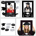 Miniatyrbillede 2 af 5: 9 stk. 1 Pose Kreativ Foto Tilbehør Praktisk 2021 Graduation Selfie Props 68x48cm 68x48cm