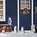 Miniatyrbilde 3 av 5: 3x Julepingviner i Akryl med Lys, Utendørs Figurer, Hagegulvlampe - Dekorativt Fargelys