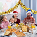 Miniatyrbild 4 av 5: 10 stycken julglittergirlang Vridet metallglitter Glansigt hängande kransprydnader för julgran Festtillbehör inomhus och