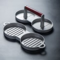 Miniatyrbild 3 av 4: Hamburgarepress, Köttfärsburgarepress med Dubbelform, 12cm