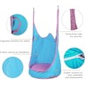 Pikkukuva 3 / 5: Lasten Pod-keinutuoli sisätiloihin, Lasten Pod-keinutuoli lapsille riippuva hammock-tuoli sisä- ja ulkokäyttöön, lasten hammock-istuin Pod (Parannettu kaksi hihnaa, sininen)