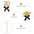 Miniatyrbilde 2 av 5: 12 stk. Utdanning Cupcake Toppers Kakeinnstikk Toppers Kakepynt Svart 10.8X6CM
