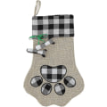 Miniatyrbillede 3 af 5: Jule Strømper Plaid Strømper 18\" Burlap Hængende Jule Strømpe, Plaid Jule Strømper Til Børn Godteposer Strømper Gaveholdende Sæt Til C