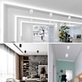 Miniatyrbilde 2 av 5: Justerbar Overflate Spotlight 7W LED Takspotter Taklampe Justerbar Vinkel Taklampe COB Lampe, 360° Rotterbar (Varmt Hvit 3000k)
