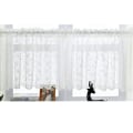 Miniatyrbillede 1 af 5: Gardiner Semi-transparente Bistro Gardin Semi-transparente Broderi Hvide Blomster Kort Gardin Til Køkken Stue Soveværelse Dør Gardin Flo