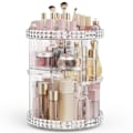 Miniatyrbillede 2 af 5: Roterende Makeup-Organiser - Justerbar Hylde Højde og Fuld Rotation, Den Perfekte Runde Spinnende Kosmetik Organiser til Soveværelset