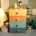 Miniatyrbillede 4 af 5: Skrivebords Skuffe Opbevaringsboks, Kosmetik Skrivebord Organizer Boks, Indbygget Skrivebordsskuffe