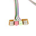 Pikkukuva 4 / 5: 2 USB-liä PC-tietokoneen kotelo 6,8 cm etupaneeli USB-ääniliitäntä mikrofonille ja kuulokkeille kaapeli 6,8 cm