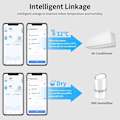Miniatyrbillede 3 af 5: Tuya Smart Wifi Trådløs Kobling Temperatur- og Luftfugtighedssensor Smart Hjem Med Tid Og Datovisning White