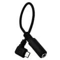 Micro USB till 3,5 mm Jack Ljudadapterkabel Rätvinklig Micro USB Hankabel