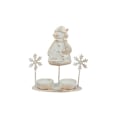 Miniatyrbilde 4 av 5: Julelysstake for telys, metall, julemann, snømann, reinsdyr, borddekorasjon, julemann