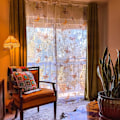 Miniatyrbilde 5 av 5: Ganska trykte Butterfly Sheer Gardiner Polyester Sheer Gardiner