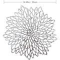 Pikkukuva 2 / 5: Setti, jossa 4 onttoa pyöreää tablettia, pöytäkoristematto, hibiskuskukka kullalla leimattu PVC-tabletti, ontto tabletti Silver