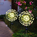 Miniatyrbilde 1 av 5: 2 STK-Solcellelys Vanntett IP68 Utendørs LED Solcellelys for Hage Hjem Bryllup Jul Halloween Ferietre Dekor