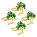Miniatyrbillede 2 af 3: 4 stk. Banket Servietringe Delikate Servietspænder Hawaiiansk Fest Servietspænder Guld 5X4.5X4CM