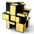 Miniatyrbilde 1 av 3: Speil Rubiks kube, gull og sølv tegning vår, intelligens Rubiks kube i spesiell form