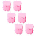 Miniatyrbillede 4 af 4: 6 stk. Baby Dekoration Mini Rygsæk Model Sød Skuldertaske Model Mini Skoletaske Pink 5,6X4,3X2,4CM Pink 5.6X4.3X2.4CM