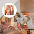 Miniatyrbild 3 av 5: 4 st Miniatyr Golvbrädor för Dockhus Minihus Inredning Leksaker Tiny House Golv Leksaker Blandade Färger