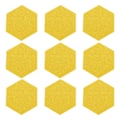 Miniatyrbild 1 av 3: 12 st Meddelandetavla Filt Hexagon Väggtavla Självhäftande Vägg Memo Tavla Gul 12X12X0.5CM