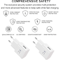 Pikkukuva 5 / 5: 4-pakka 5V-2A USB Virtalähde Pistorasia Yleiskäyttöinen Pikalaturi iPhone 12/11/X 8/7/6, Samsung Galaxy S22 S21 S20 white