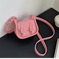 Miniatyrbillede 2 af 5: Matchende Små Skuldertasker til Kvinder Piger Pu Crossbody Taske Casual Satchels Lysegrøn