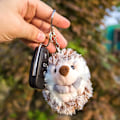 Miniatyrbillede 6 af 6: 2 stk. mini plysdyr legetøj Sød pindsvin nøglering Bilnøgleposer Håndtaske Charms Vedhæng til børn Piger