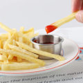 Miniatyrbillede 4 af 5: 4 stk. Saucekopper i rustfrit stål Krydderi Ketchup Dyppeskål Krydderiskål Appetizer Tallerkener Beholder Køkkenredskaber