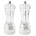 2-pack Transparent Påfyllningsbart Salt- och Pepparkvarnset