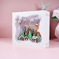 Miniatyrbild 5 av 5: Handgjord Pop Up-hälsningskort med Kuvert Träd Tomte Julgåva Inbjudan