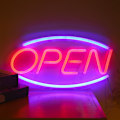 Miniatyrbillede 2 af 4: Super Lys LED Neon Åben Skilt til Forretning 17,7x8,6 tommer Stor Oval Ramme En Nøglekontakt til Soveværelse Hjem Decor Bar Fest
