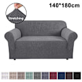 Miniatyrbild 1 av 5: Stretch Soffaöverdrag Möbelskydd Settee Klädsel Mjuk Med Elastisk Bottencheckar Fleece Universal Enfärgad Soffaöverdrag Ljusgrå 140x180cm Light grey 140x180cm