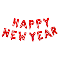 Miniatyrbillede 1 af 5: 2 sæt Happy New Year Balloner, 16 tommer Happy New Years Balloner, Happy New Year Banner, Happy New Year Dekorationer