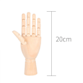 Miniatyrbillede 1 af 5: Poserbar Hånd Mannequin Håndmodel Træ Mannequin til Palm Smykke Display Stativ Neglekunst Praksis (20cm)