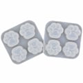 Miniatyrbillede 2 af 5: Pakke med 2 Kattepoteform Epoxyforme, Spejl- og Mat Finish Overflade Sød Kattefodsaftryk Resin Støbning Silikoneform