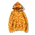 Miniatyrbillede 3 af 4: Bape hoodie Shark Mouth Ape Camo Print Bomuld Fuld Lynlås Jakke fo W lilla lila XL