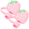 Miniatyrbillede 2 af 2: 2 stk. Søde Silikon Straw Dust Plugs Sikre Drikkehalm Caps (jordbær) Pink 3,5X2,8CM Pink 3.5X2.8CM
