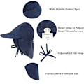 Miniatyrbilde 3 av 3: Solhatt for småbarn UPF 50+ Solhatt for smågutter Solbeskyttelse Solhatter for smågutter Sommerstrandhatt Gutt Jente Grønn9 18 måneder G Green 9 18 Months