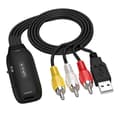 1080P AV till HDMI-kompatibel Adapter Konverter RCA-kabel Videoadapter för Digitalbox XBOX VHS Blu-R