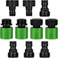 Pikkukuva 2 / 4: 10 kpl Irtoletkuliittimiä Letkun Korjaussetti Letkuliitin Puutarhaletkun Korjausliitin Liitos Black Green 5X3.4CM