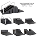 Miniatyrbillede 5 af 5: Tech Finger Skateboard Sæt Finger Cykel Bmx Mini Tohjulet Scooterbræt Skate Fingre Sport Træningsrekvisitter Rampe Skate Park Legetøj Pop [DB] 113-C 24X10X10cm