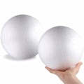Miniatyrbilde 2 av 5: 2 stk 8 cm hvite skumballer, hvite polystyrenballer håndverksballer av skum for kunst, DIY, husholdning, skoleprosjekter og fest