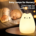 Miniatyrbillede 4 af 5: Natlampe, søde dyr LED-lampe, gave til børn og voksne til soveværelse, fødselsdage, jul, Valentinsdag.