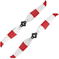Miniatyrbild 4 av 5: Air 2S Propeller Tyst Propeller Vikbar 7238F Propeller för DJI Mavic Air 2/Air 2S Drönartillbehör (Röd Vit 4-pack)