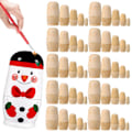 Miniatyrbild 1 av 3: 10 Set Trä Nesting Doll Oavslutade Ryska Nesting Doll Vanliga Ryska Nesting Doll