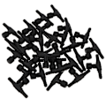 Miniatyrbillede 2 af 3: 30 stk. 4mm Luft Inline Slangekobling Plastik Til Fiskekum Aquarium Sort 4X2X1CM
