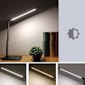 Pikkukuva 4 / 5: LED-pöytälamppu, himmennettävä pöytälamppu 6W langattomalla latauksella ja USB-latausliitännällä, silmien suojaava lukulamppu, 5 kirkkaustasoa, kosketuspaneeli