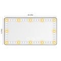 Miniatyrbillede 3 af 5: Bilsolskærm Sminke Spejl, Genopladeligt Sminke Spejl Med 3 Lystilstande Og 60 LED'er - Dæmpbar Clip-on