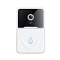 Miniatyrbild 1 av 5: Vit dörrklocka trådlös smart hem säkerhetsmonitor video dörrklocka smart intercom liten storlek smarta video dörrklockor
