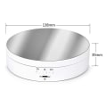 Miniatyrbillede 5 af 5: Elektrisk Displaybord Tre-hastigheds Justerbar Vinkel Intelligent Opladning Roterende Bord Smykke Display Drejeskive Hvid