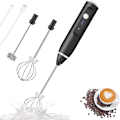 Miniatyrbilde 1 av 5: Immersionsblender Trådløs Skummaker USB Oppladbar Mini Mixer med 2 Rustfrie Visper, Rør 3-Hastighets Justerbar Mini Skummaker